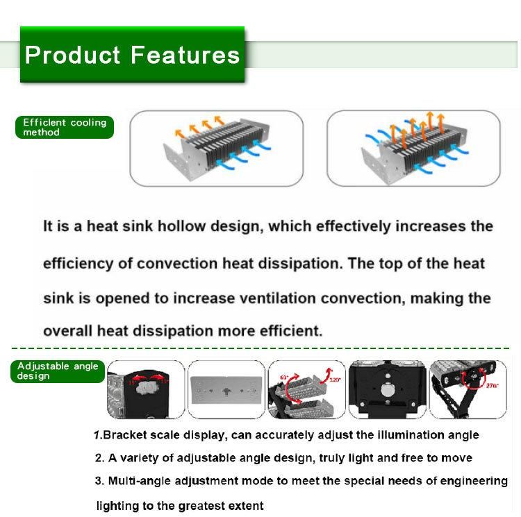 High Lumen Die Casting Aluminum Alloy Housing 720W LED Flood Lights