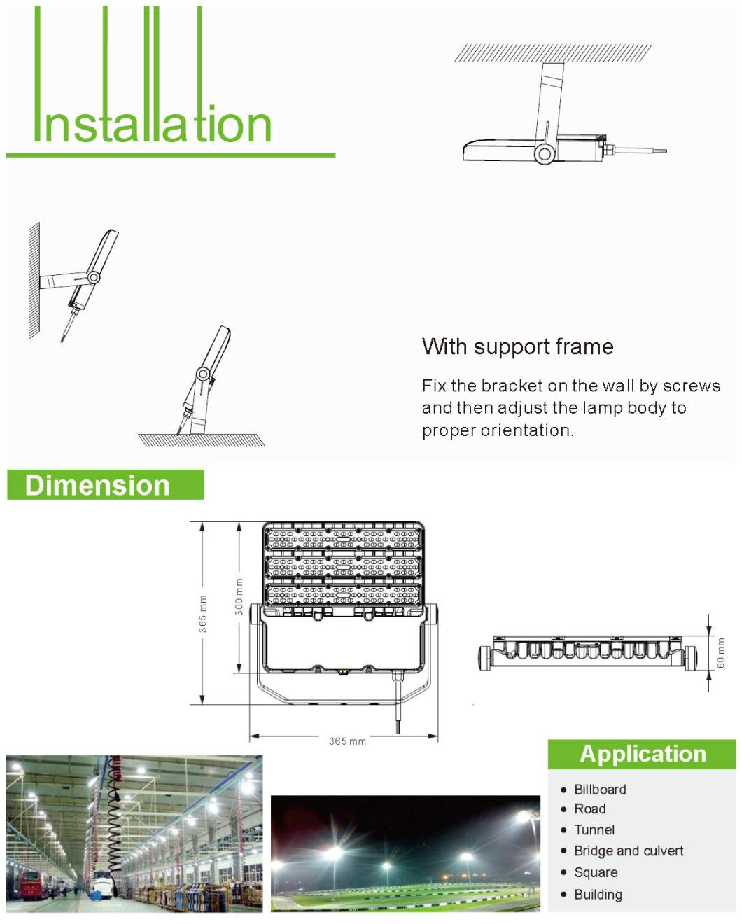 Newest Style Modular 150W LED Flood Lamp with Meanwell Driver Soccer Field Tennis Court Light