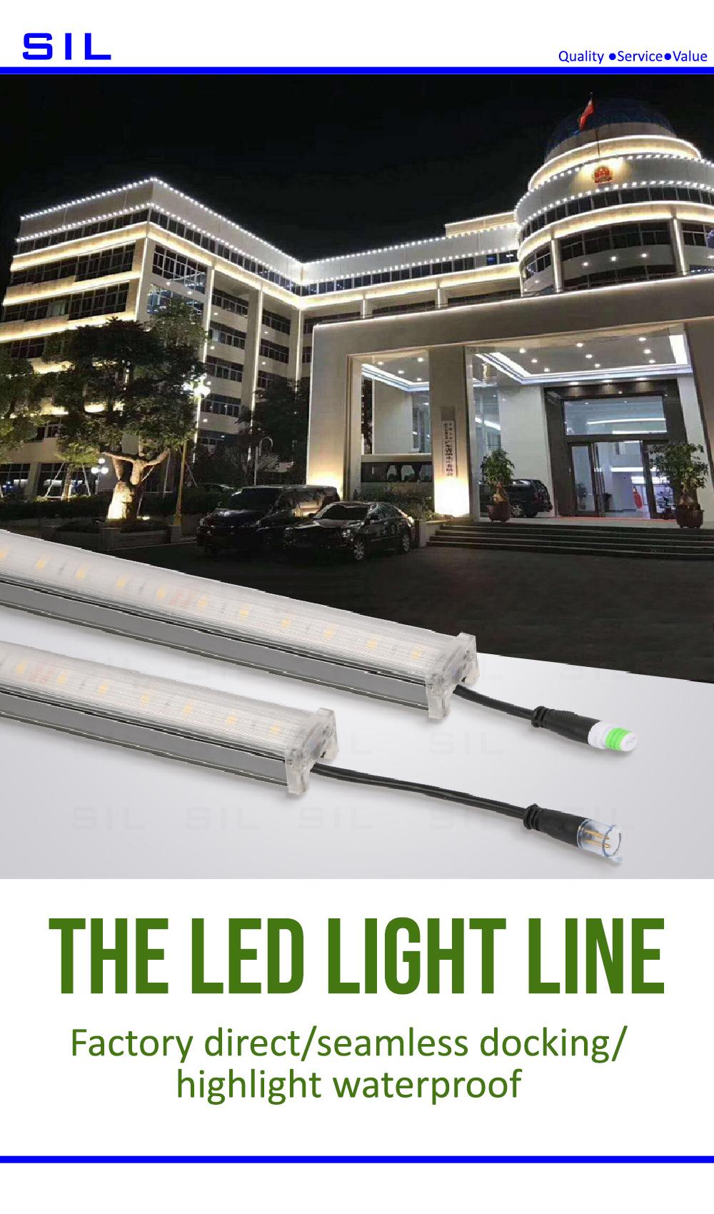 LED Linear Light DMX512 RGB Monochromatic IP65 Waterproof LED Wall Light Outdoor 12watt LED Contour Light LED Wash Light