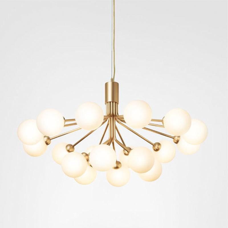 2022 Nordic Metal Glass Ball Magic Bean Lamp Living Room Chandelier Bouquet Decoration Pendant Light