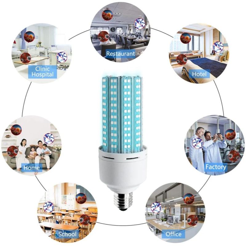 High-Output Ultraviolet Germicidal Lamp UVC Disinfection Light Air Sterilizer Light Sterilization with USA Shipping