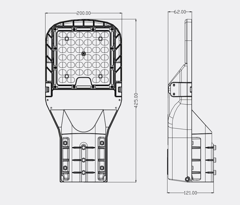 Hairolux Project Slim Type SMD Outdoor Lens Road Lamp CE EMC IP66 Waterproof 50W 100W 150W LED Street Light