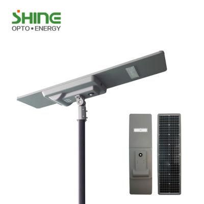 Aluminum LED Street Light 30W 40W 50W 60W 80W 100W 120W All in One Solar Street Light Garden Light 5 Years Warranty for Road Lighting Projects