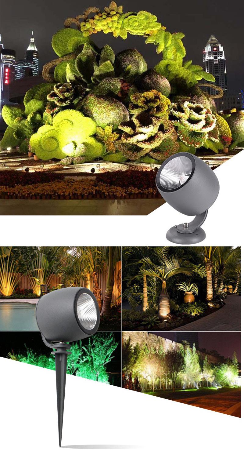 Landscape Outdoor Waterproof IP65 Die Casting Aluminum Grey LED Garden Spot Light and LED Spike Light