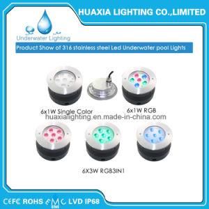 IP68 6PCS 18watt Underwater LED Recessed Light