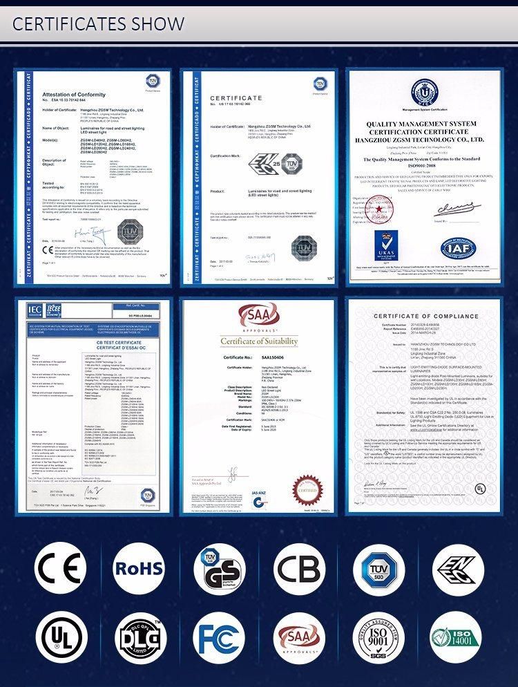 New Design 80W 100W 120W 150W 800W 1000W 180W 200W 240W TUV SAA Certificate LED Street Light for Square