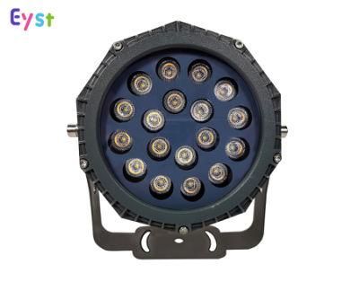 High Light Lighting Project Aluminium Housing DMX512 IP66 18W RGB Single Bead LED Flood Light