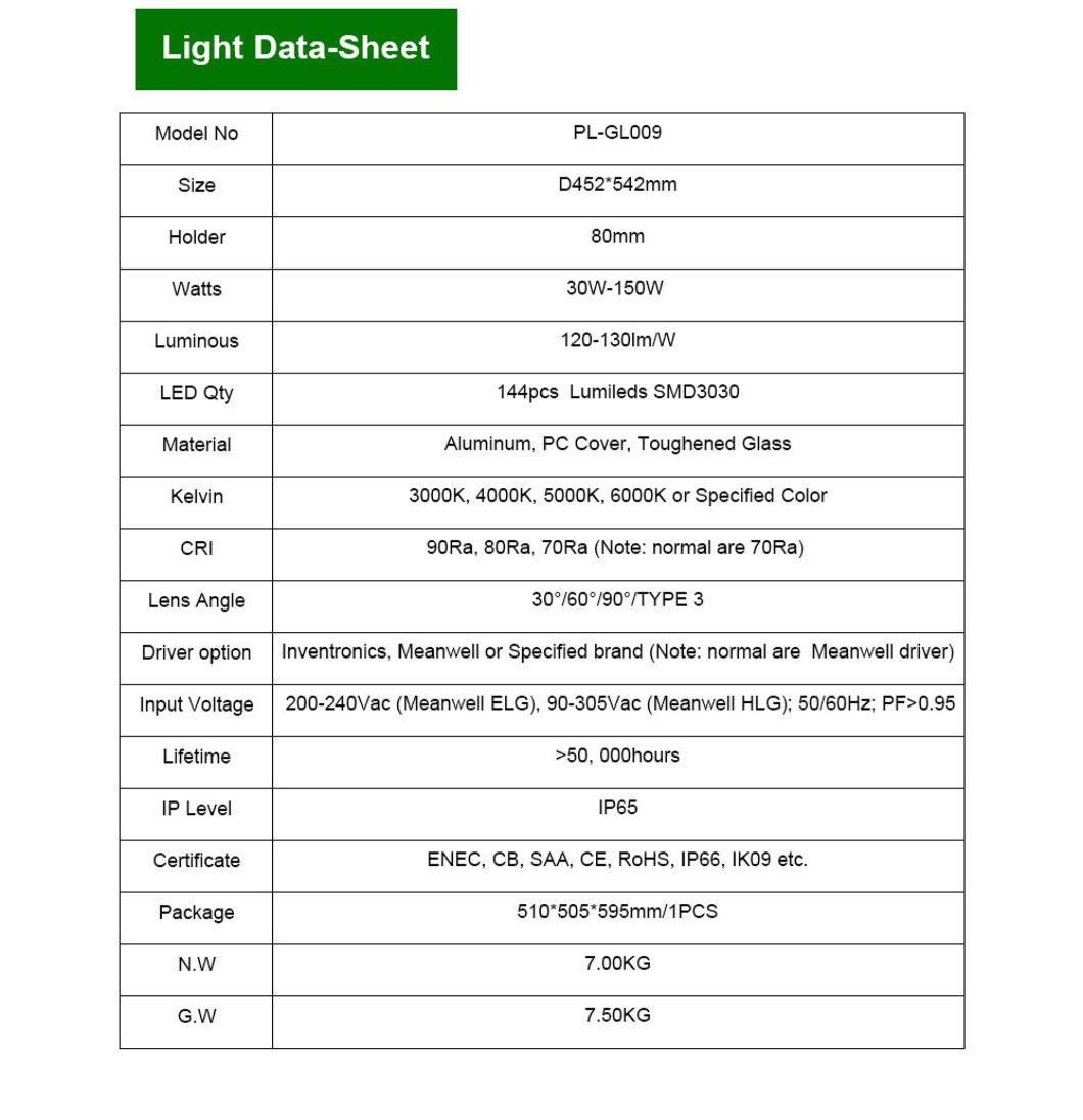 10 Years Warranty 50W IP66 Outdoor Beautiful LED Yard Light