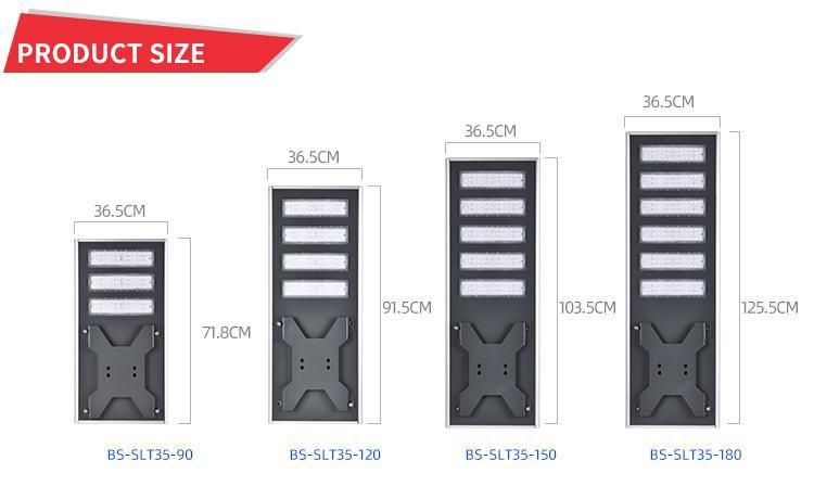 Bspro Professional Project Outdoor Integrated Lighting All in One Wholesale Price Solar Street Light