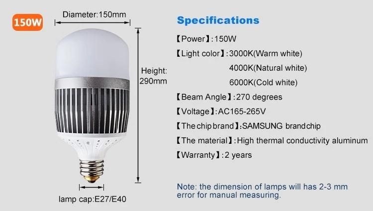 Aluminum LED Bulb with CE RoHS, E27 Base Lamp for Home and Commercial