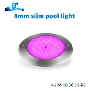 8mm White Slim 316ss 12V AC LED Swimming Pool Light with Two Warranty