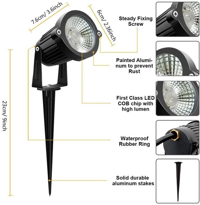 Super Bright Waterproof LED Spike Garden Spotlights