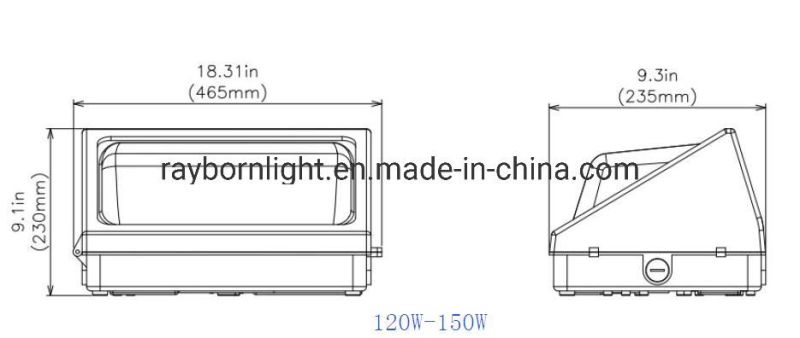 Aluminum Outdoor Commercial Industrial 30W 45W 60W IP65 LED Wall Pack Light