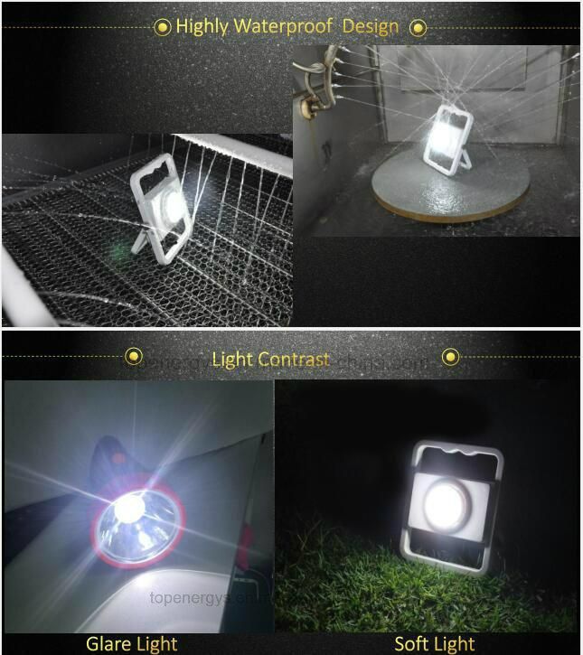 Waterproof USB Power Bank with 8800mAh Rechargeable Battery Portable LED Lamp