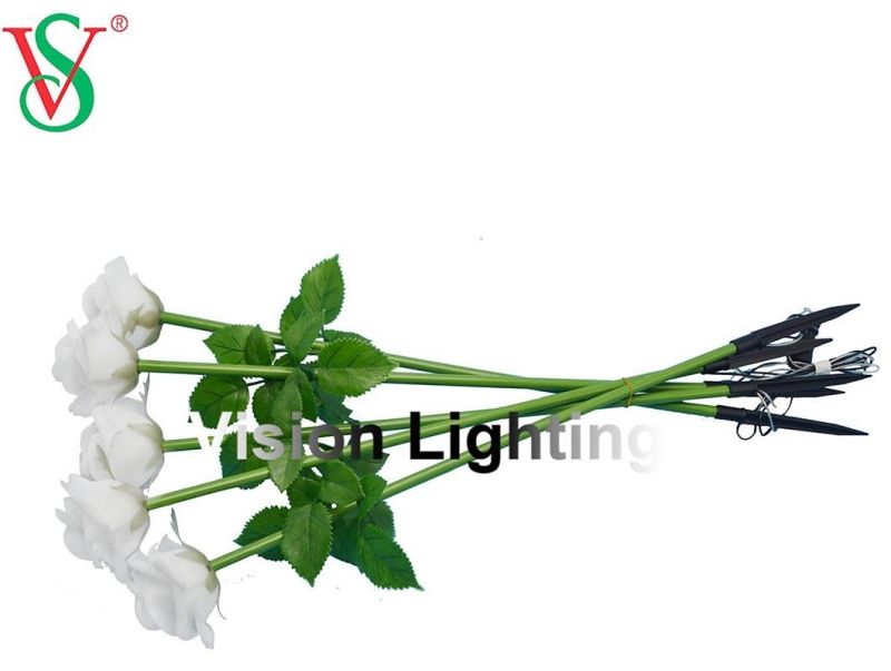 Landscape Outdoor Decoration Christma Wedding Rose Artificial RGB Flower Light