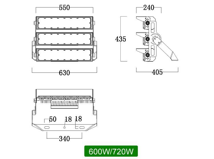 New Design with 1440W High Power IP66 LED Stadium Sport Flood Light