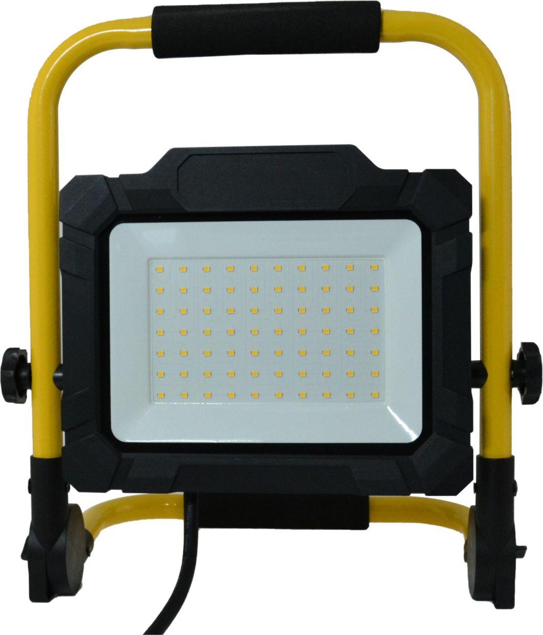 Chinese Floodlight Manufacturer LED Floodlight 50W Portable Rechargeable Cordless LED Work Light Floodlight IP65 Waterproof Emergency Flood Light with Foldable