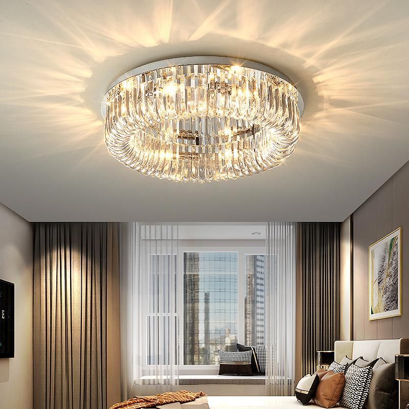 Post-Modern Crystal Chandelier European Creative Living Room Luxury Minimalist Bedroom Pendant Light