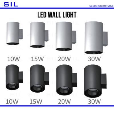 New Design Modern Aluminum IP65 Waterproof Outdoor Garden 10watt (15W/20W/30W) LED Wall Light