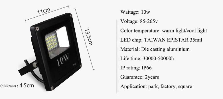 IP65 Outdoor SMD Mini 10W LED Floodlight with 3 Years Warranty (SLHSMD10W)