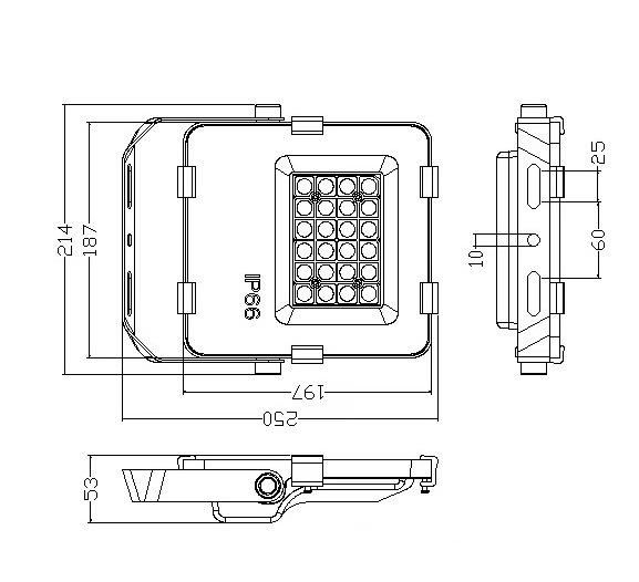 LED Outdoor Security Flood Light 100W LED Floodlight Water Proof IP66 High Quality Lumen Output 150lm/W with SMD3030 Chips 4000K 15000lumen 5years Warranty PLC