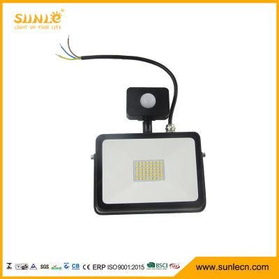 IP65 Waterproof LED Flood Light 10W for Outdoor Lighting with PIR Sensor
