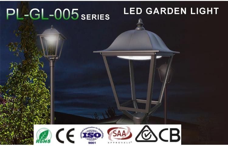 5 Years Warranty Die Casting Aluminum Garden Lamp Pole Light Waterproof Outdoor LED Garden Lights