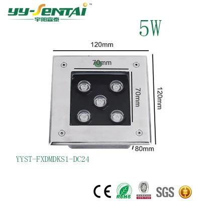 Square Shape 5W LED Underground Light in IP67