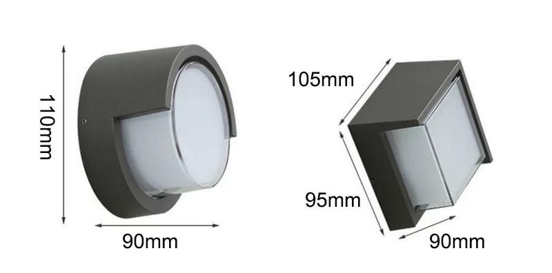 High-Quality 5W 6W 10W up Down Waterproof IP65 3000K 6500K Corner Wall Lights Step Wall Lamp