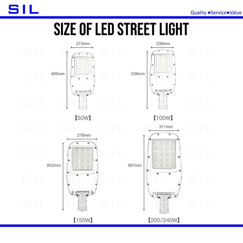 Manufacture Price Best Selling Street Light 100W Aluminum LED Street Light