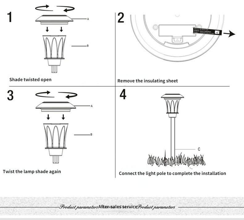 LED Garden Solar Lights Landscape Light Outdoor Solar Garden Light