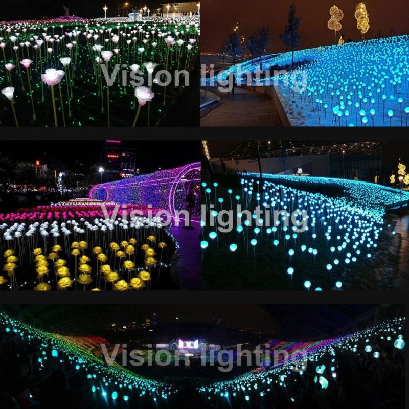 Garden Use IP44 Christmas Decoration LED Sun Flower Light