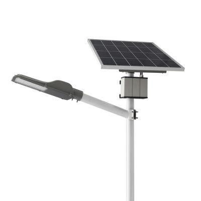 Outdoor 30W/40W/50W/60W/80W/100W IP66 Ik09 Split LED Solar Panel Street Lamp for Garden and Park Lighting Full Aluminum LED Lamp Head