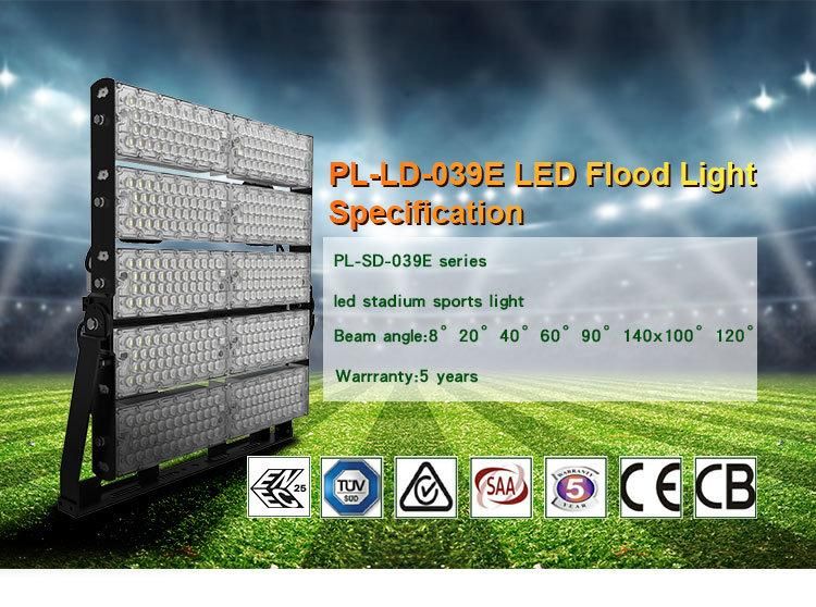 LED Stadium Sports Flood Light 480W for Construction Site with High Brightness