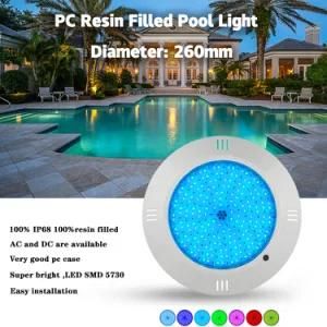 Wall Mounted Swimming Pool Lamp Underwater LED Light 18watt 12V RGB with CE RoHS IP68 Reports