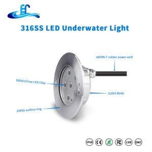 18W 316ss DC12V High Power Recessed LED Underwater Light with Edison LED Chip