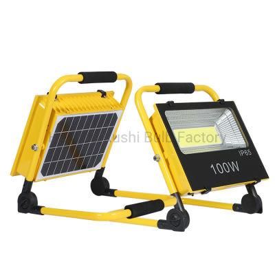 Aluminum Waterproof IP65 Portable SMD 100W All in One Solar LED Flood Light