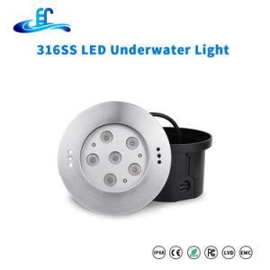 316ss DC12V High Power Recessed LED Underwater Pool Light