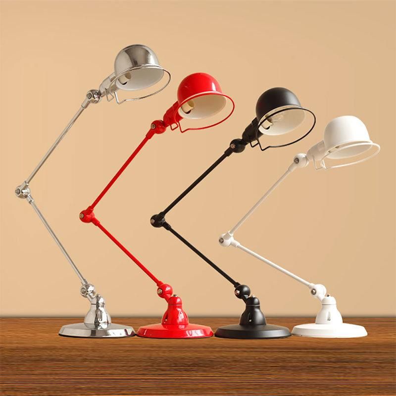 2022 Industrial Black Adjustable Foldable Table Lamp Metal Home Living Room