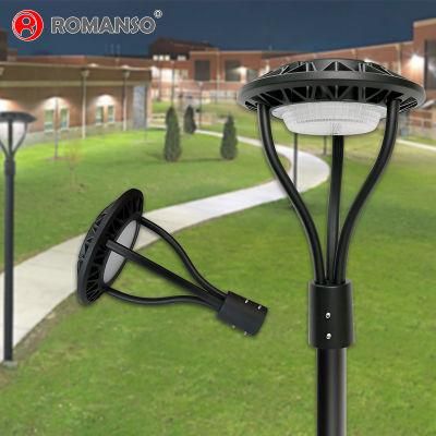 Romanso Hot Selling 150W 130lm/W IP65 Photocell Sensor Available Lamp Post Top Outdoor LED Garden Lights