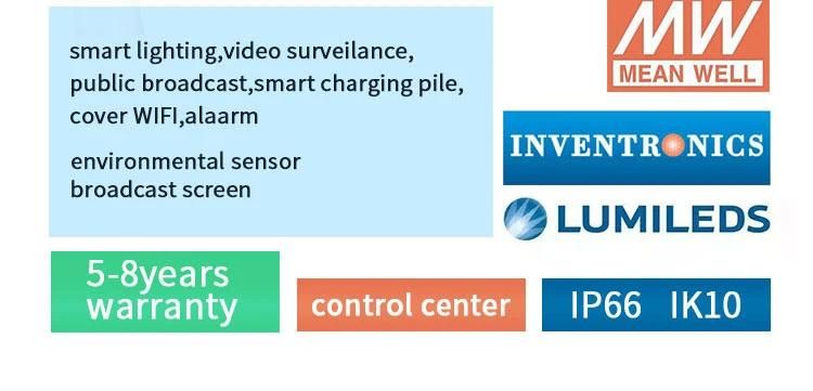 ENEC 7 Pin NEMA Base 140lm/W IP66 200 Watt LED Street Light Smart Control System