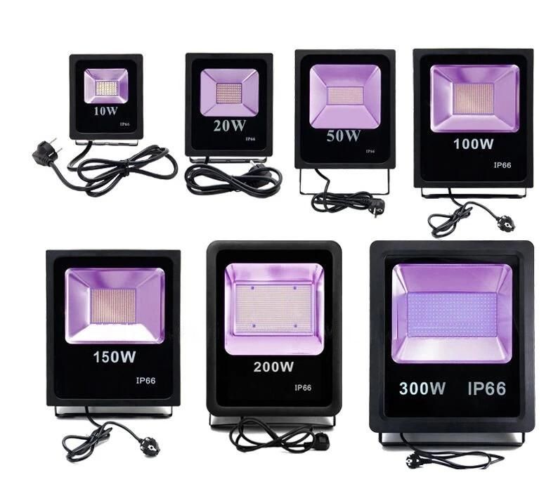 85V-265V IP66 Purple 365nm UV LED Blacklight Flood Light LED UV Flood Light