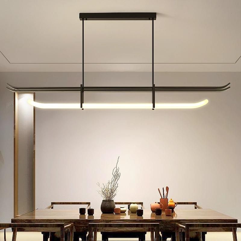 2022 LED Multi-Light Source Adjustable Chandelier Geometric Metal Shape Modern Minimalist Style Pendant Light