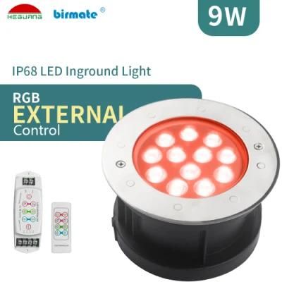 9W 24V External Control LED Underwater Light IP68 Waterproof SS316L LED Ground Light Pool Lighting