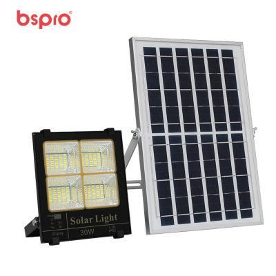 Bspro IP65 Waterproof Dustproof Lighting Outdoor Motion Sensor Lights 30W LED Solar Flood Light