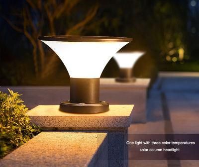 Solar Pillar Light Outdoor Waterproof Wall Light Decorative Garden Light