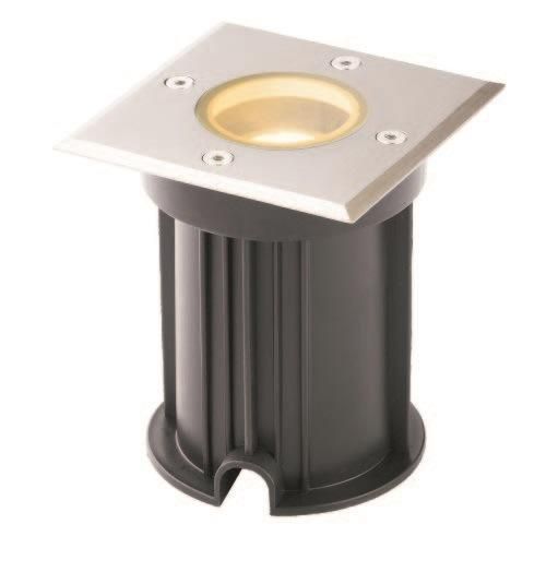 Square 110mm Stainless Steel Frame Inground Light with GU10 Socket CE Approved