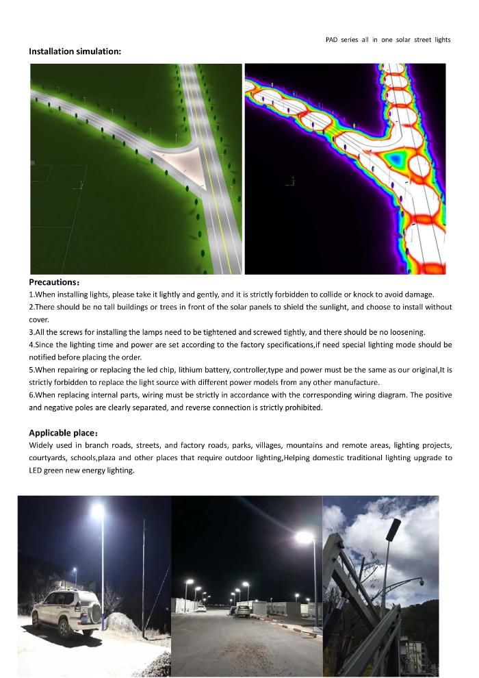 CE Approved Rygh Street LED Integrated Solar Lamp