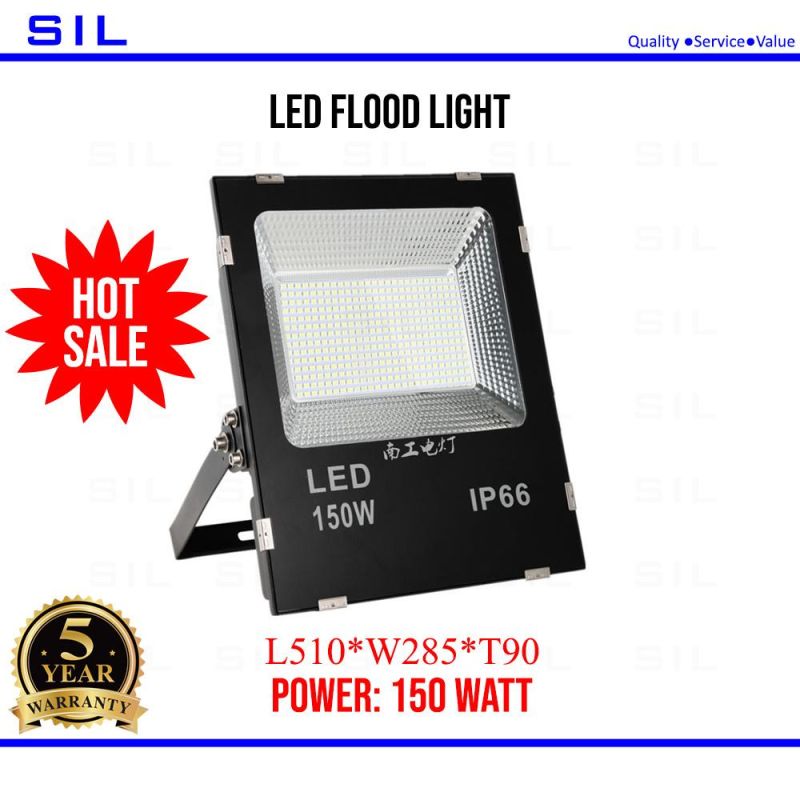 Hot Sales High Lumen Dimmable Aluminum 150W IP66 Outdoor LED Project Spot Flood Lights Floodlights SMD with Black Housing LED Floodlight