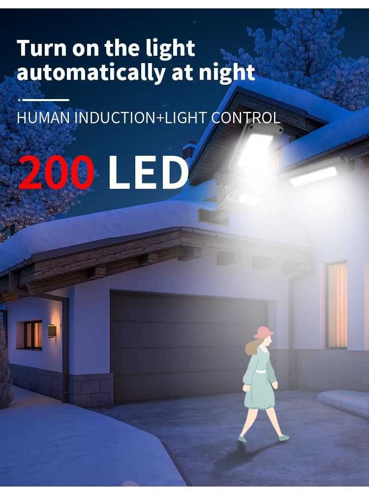 LED Solar Light Outdoor Waterproof Human Body Sensor Light Solar Wall Light Garden Lighting Street Light